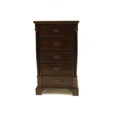 Lot 643 - A modern hardwood five drawer chest