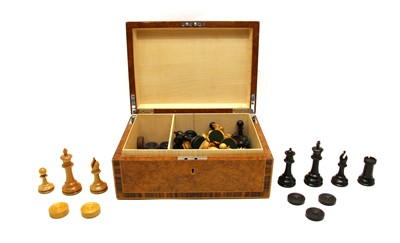 Lot 148 - A Staunton style chess set
