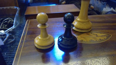 Lot 148 - A Staunton style chess set