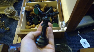 Lot 148 - A Staunton style chess set