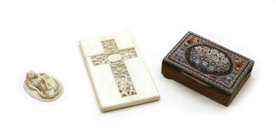 Lot 264A - A Chinese carved ivory calling card case