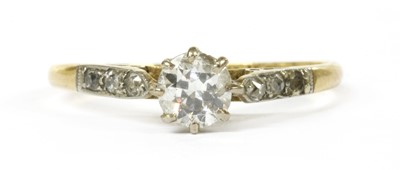 Lot 311 - A gold single stone diamond ring