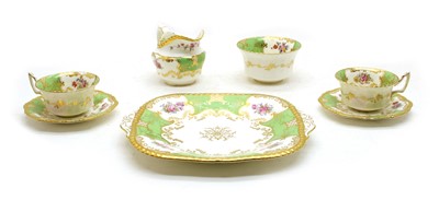 Lot 263 - A Victorian porcelain tea set