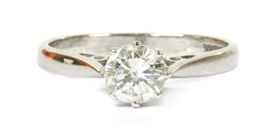 Lot 336 - An 18ct white gold single stone diamond ring