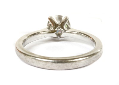 Lot 335 - An 18ct white gold single stone diamond ring