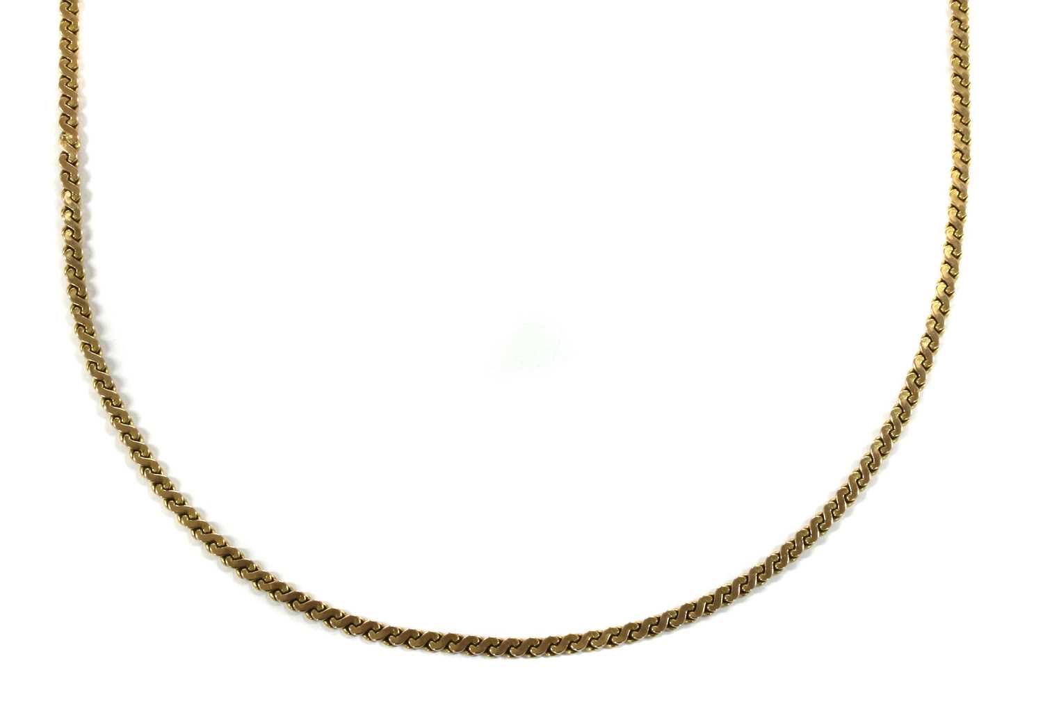 Lot 67 - A 9ct gold 'S' link chain