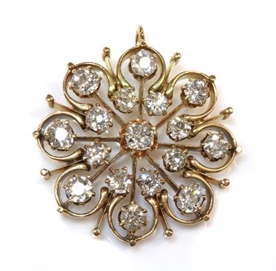 Lot 43 - A late Victorian diamond set pendant