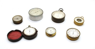 Lot 376 - Six pocket aneroid barometers
