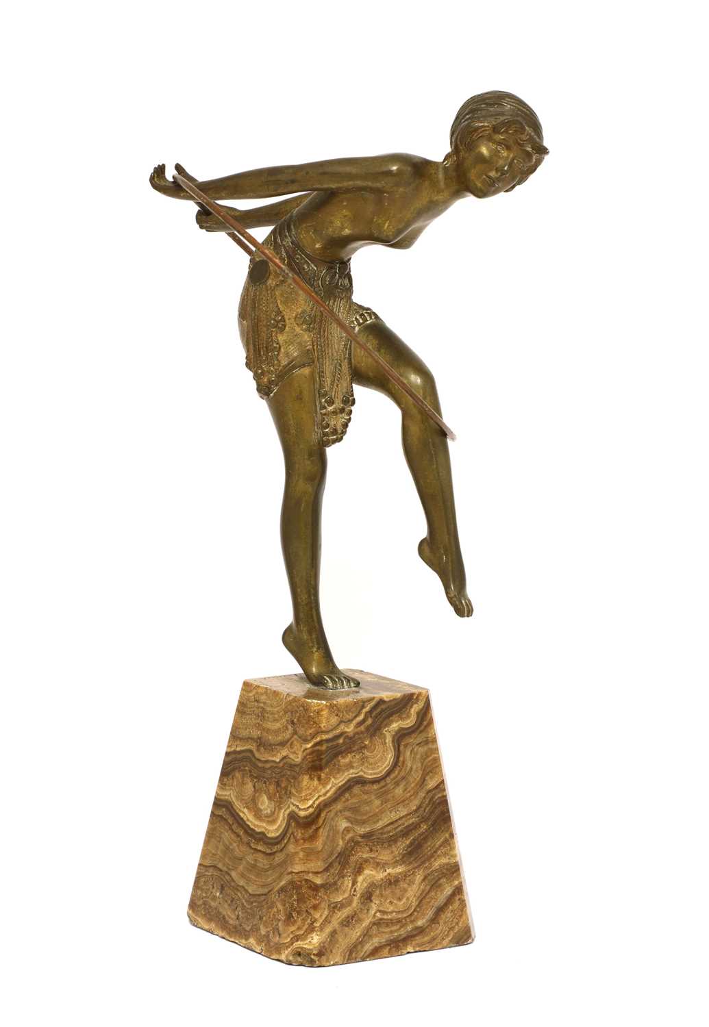 Lot 237 - An Art Deco gilt figure of a hoop dancer