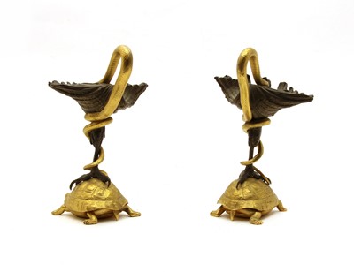 Lot 161 - A pair of gilt bronze stands