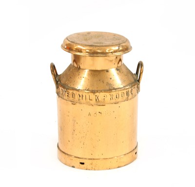 Lot 692 - A copper milk churn