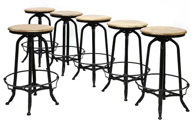 Lot 455 - Six contemporary bar stools