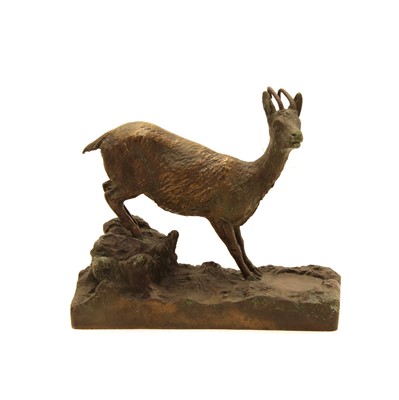 Lot 395J - A bronze deer