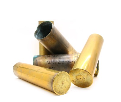 Lot 98 - Thirteen brass shellcases