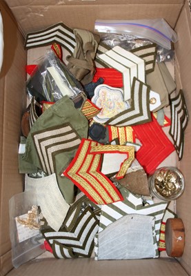 Lot 99 - Two boxes of military items