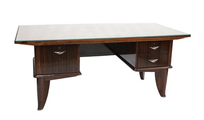 Lot 204 - An Art Deco-style Macassar ebony desk