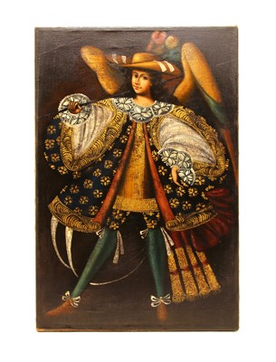 Lot 633 - Cuzco School, The Archangel Michael