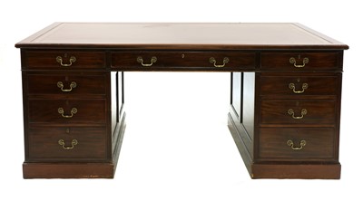 Lot 349 - A modern mahogany partner's desk