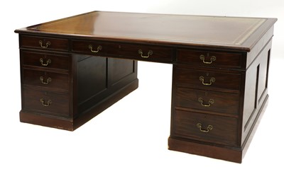 Lot 349 - A modern mahogany partner's desk
