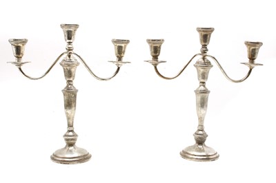 Lot 307A - A pair of Kentshire sterling weighted candelabra/candlesticks