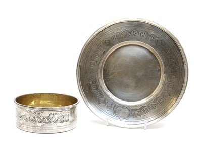 Lot 302A - A small American sterling baby bowl and dish