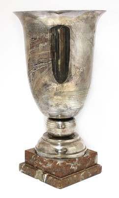 Lot 107 - A French silver-plated urn or trophy