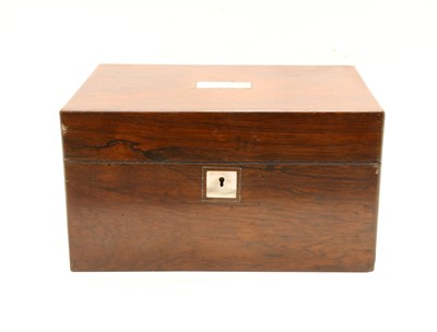 Lot 386 - A rosewood jewellery box