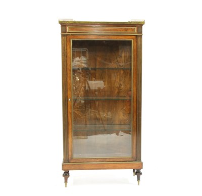 Lot 723 - A rosewood and brass mounted vitrine