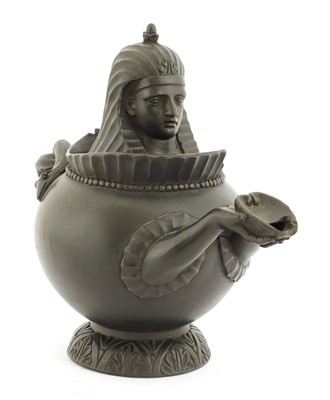 Lot 870 - A Regency black basalt teapot