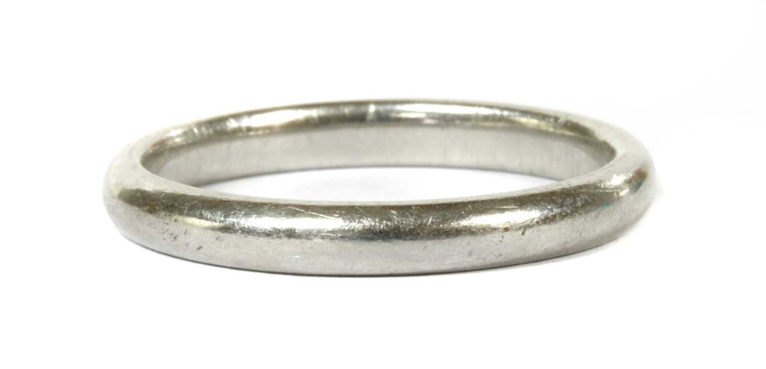Lot 99 - A 'D' section wedding ring, by Tiffany & Co.