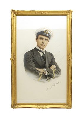 Lot 95 - A framed  photograph of  Frank Darwin, a sailor who served on HMS Resolution.
