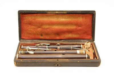 Lot 336 - A Buffet Crampon & Co. rosewood and nickel mounted flute