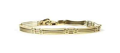 Lot 126 - A gold bar link bracelet