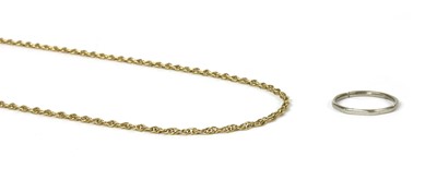 Lot 131 - A gold Prince-of-Wales rope link chain