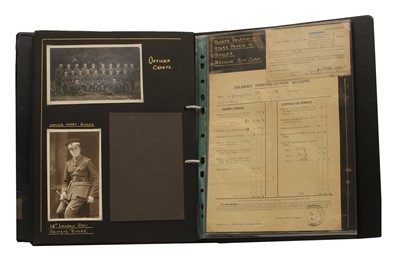 Lot 99 - An album of over 80 original photographs and postcards of soldiers