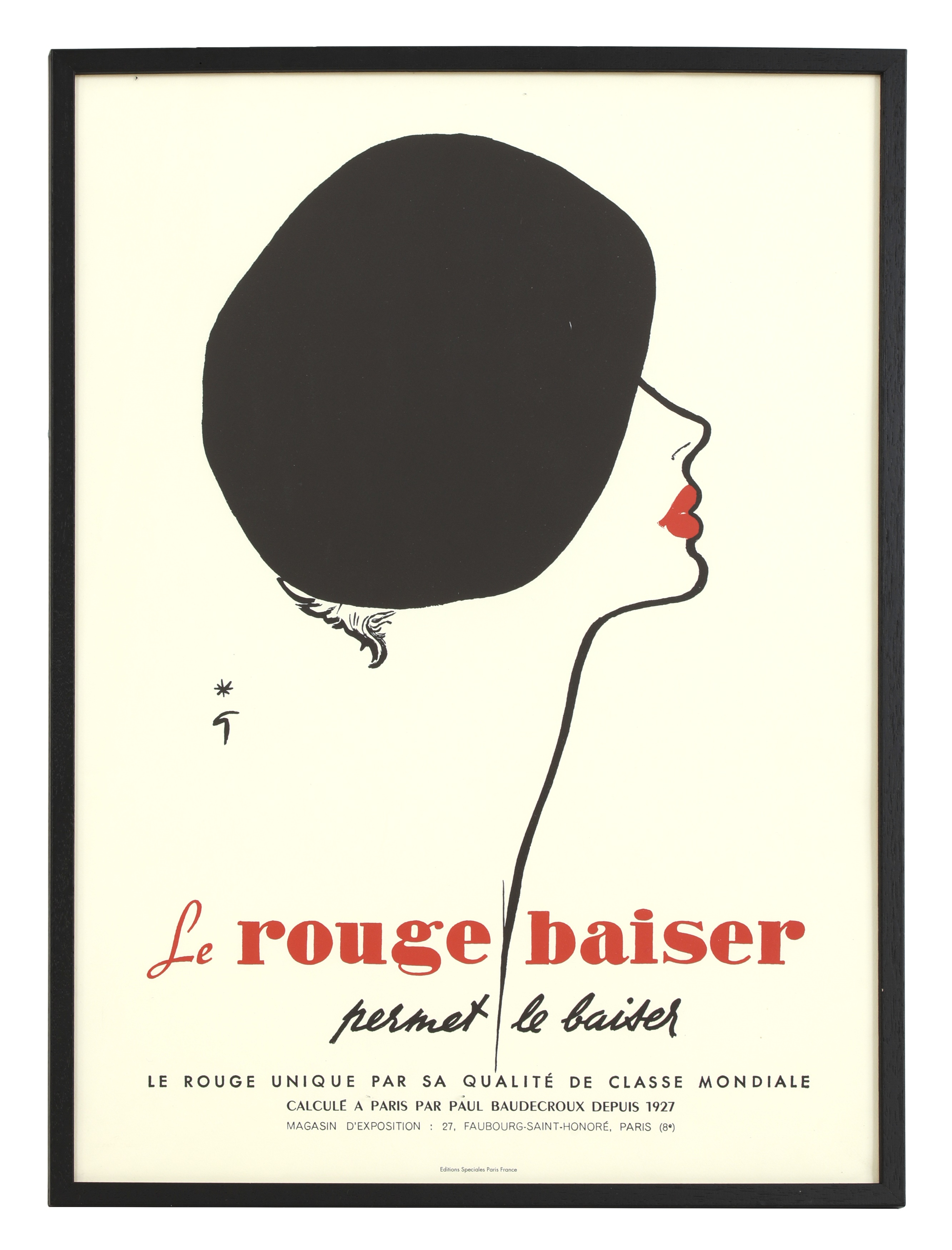 Lot 151 - 'Le Rouge Baiser' poster,