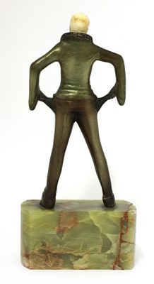 Lot 188 - An Art Deco cold-painted bronze and ivory figure of a Pierrot