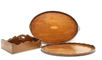 Lot 251 - A George III mahogany oval tray