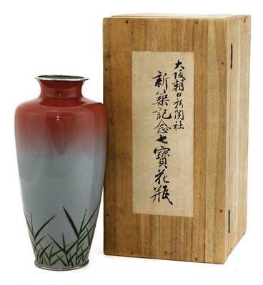 Lot 207 - A Japanese cloisonné vase
