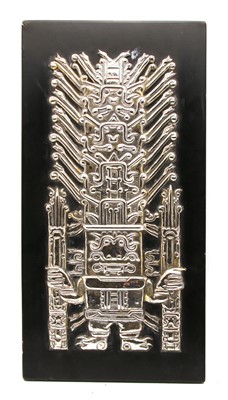 Lot 27A - A Pre-Colombian style white metal plaque