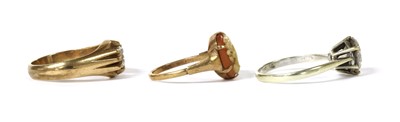 Lot 234 - A 9ct gold single stone cubic zirconia ring