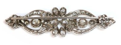 Lot 35 - A diamond set bar brooch
