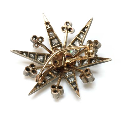 Lot 59 - A late Victorian diamond set star brooch/pendant, c.1890