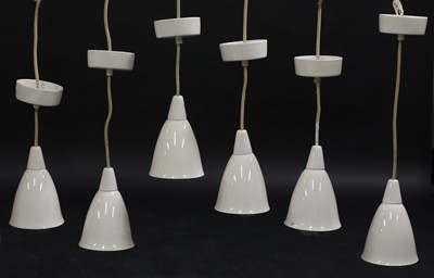 Lot 432 - A set of six 'Model 193N' BTC Original hanging pendant lights