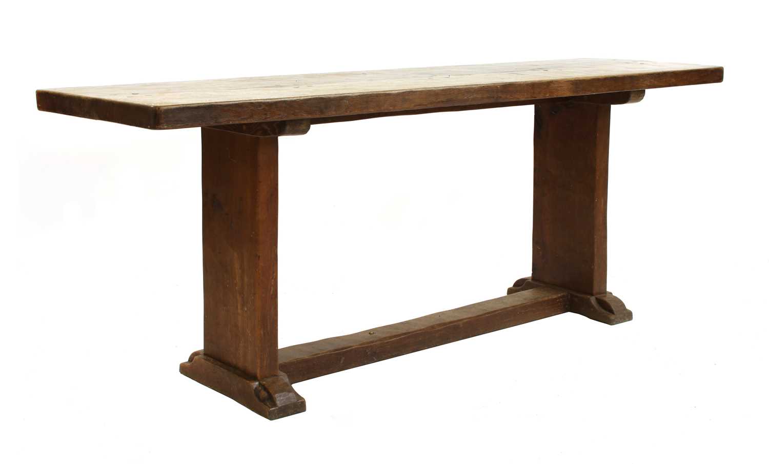 Lot 110 - A Robert 'Mouseman' Thompson dining table,