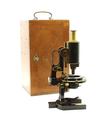 Lot 188 - A Carl Zeiss Jena monocular microscope no. 10007