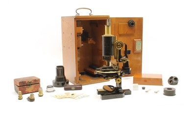 Lot 188 - A Carl Zeiss Jena monocular microscope no. 10007