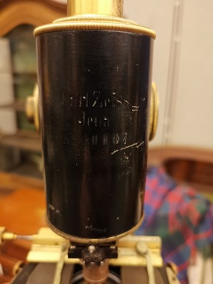 Lot 188 - A Carl Zeiss Jena monocular microscope no. 10007