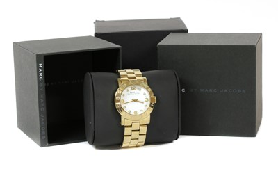 Lot 272 - A ladies' gold-plated Marc Jacobs quartz bracelet watch