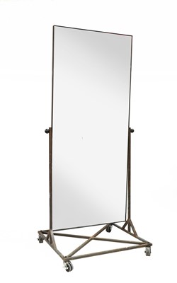 Lot 276 - An 'industrial' steel dressing mirror